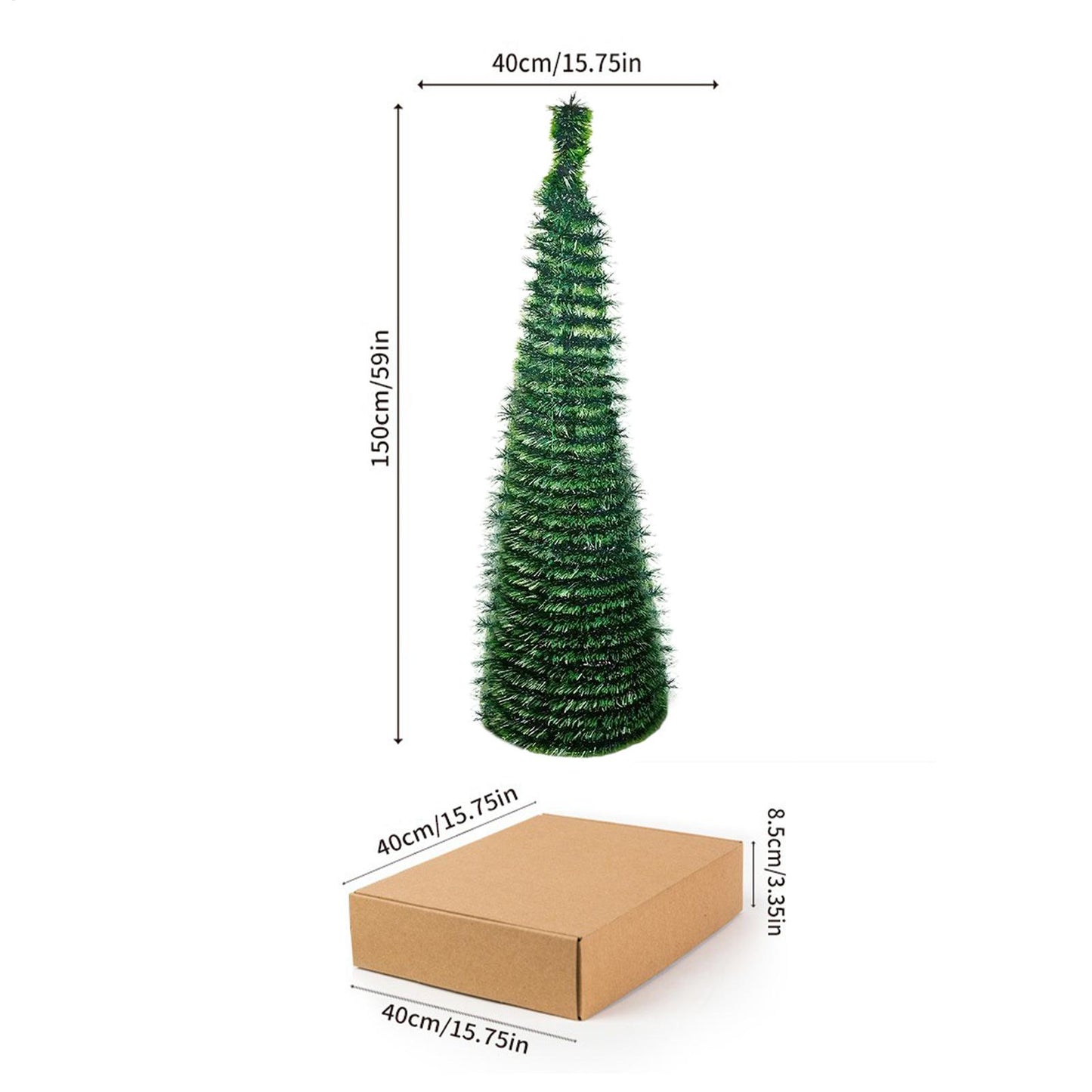 5ft Artificial Christmas Tree – Foldable & Easy to Assemble | Realistic Faux Pine Tree for Indoor Holiday & Winter Christmas Decoration