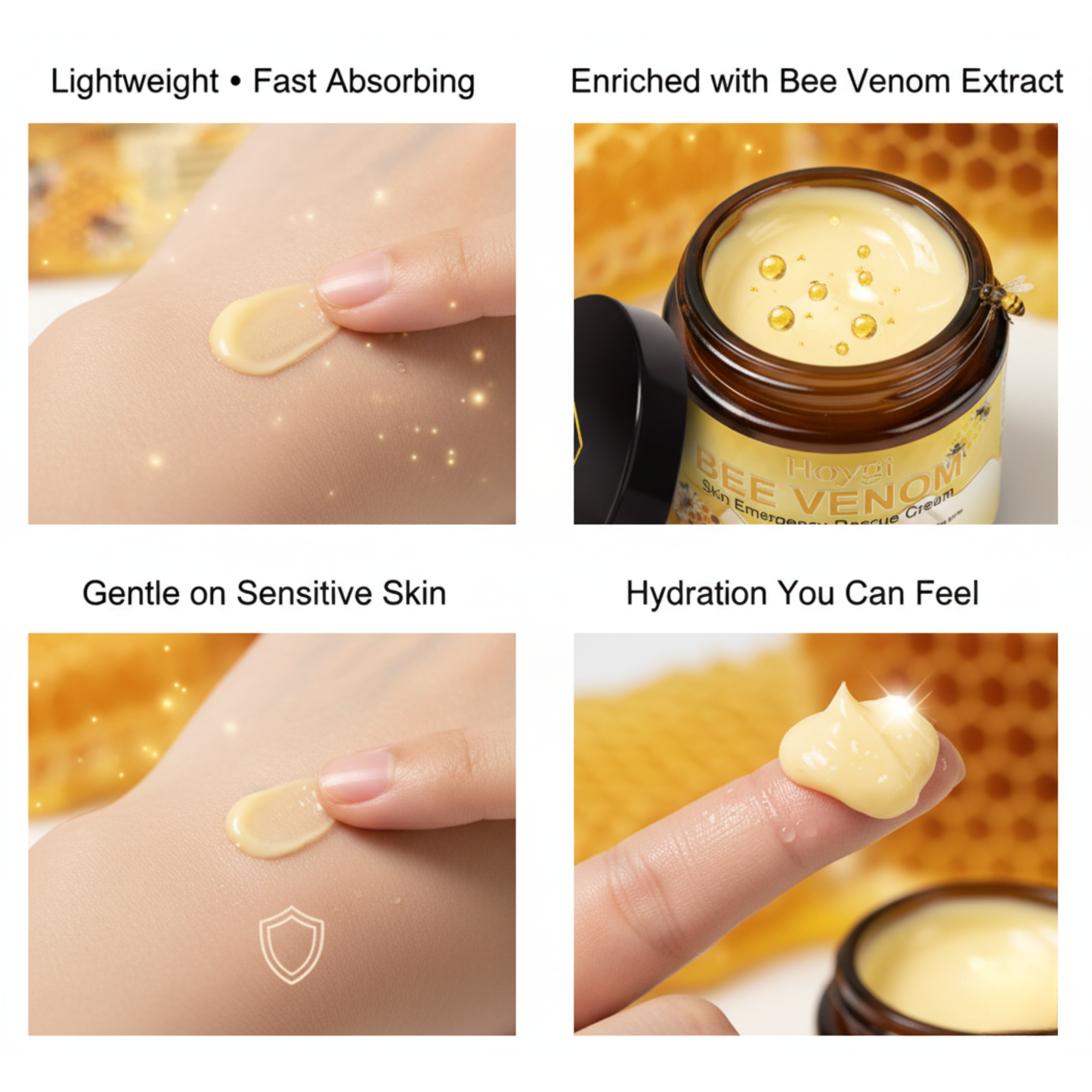 HOYGI Bee Venom Repair Cream – Deep Moisturizing & Redness Relief Skin Barrier Strengthening Cream (60g)