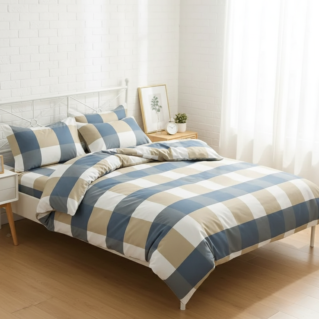 Skin-Friendly Duvet Cover for Student Dorms – Single & Double, Quilt Cover