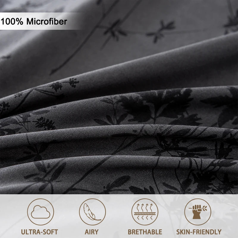 DreamWeave™ Pattern Print 3-Piece Duvet Cover Set – Ultra-Soft, Skin-Friendly, 1 Duvet Cover + 2 Pillowcases