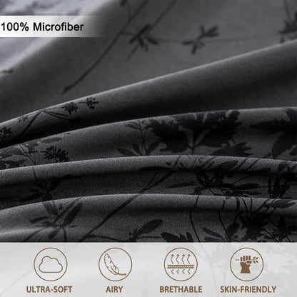 DreamWeave™ Pattern Print 3-Piece Duvet Cover Set – Ultra-Soft, Skin-Friendly, 1 Duvet Cover + 2 Pillowcases