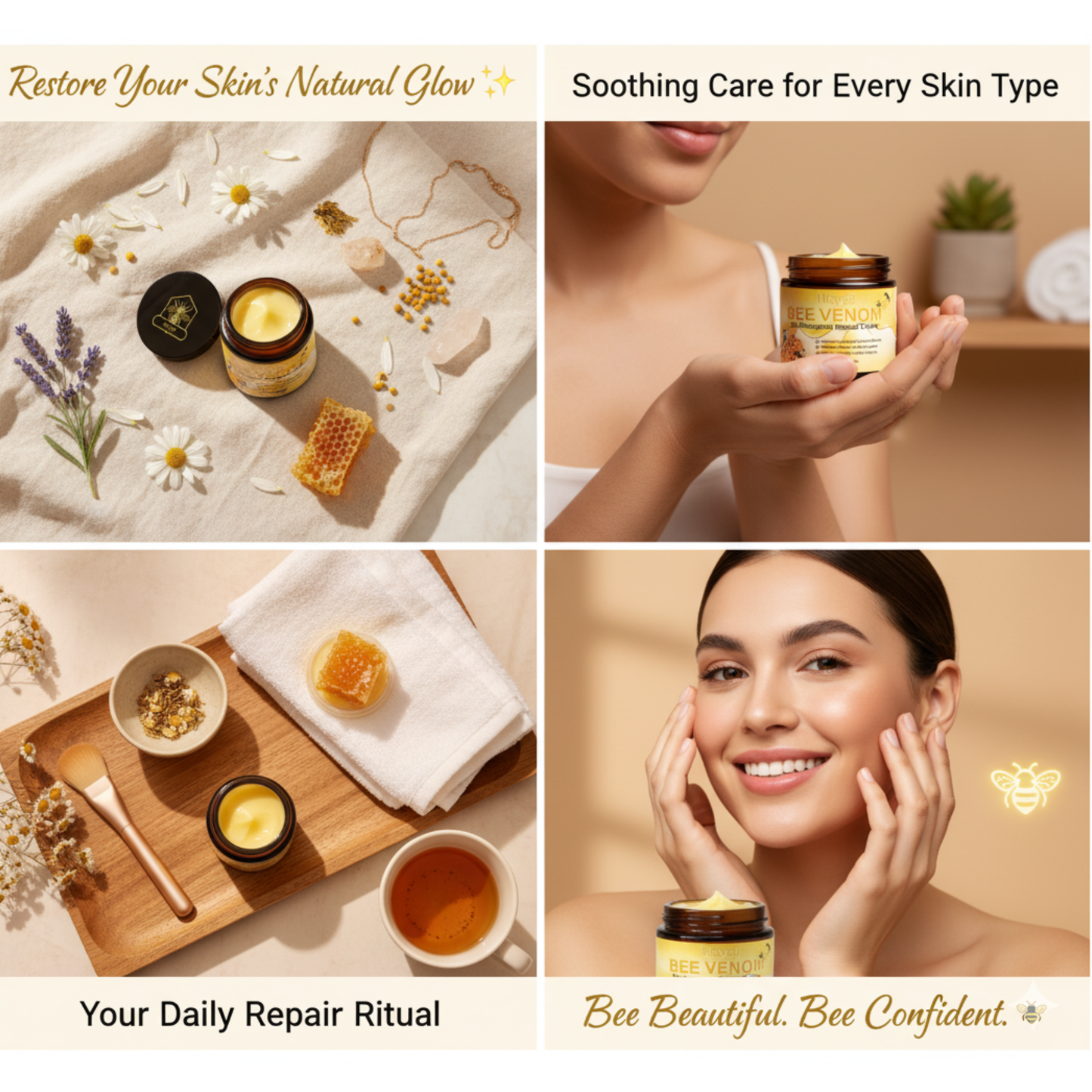 HOYGI Bee Venom Repair Cream – Deep Moisturizing & Redness Relief Skin Barrier Strengthening Cream (60g)