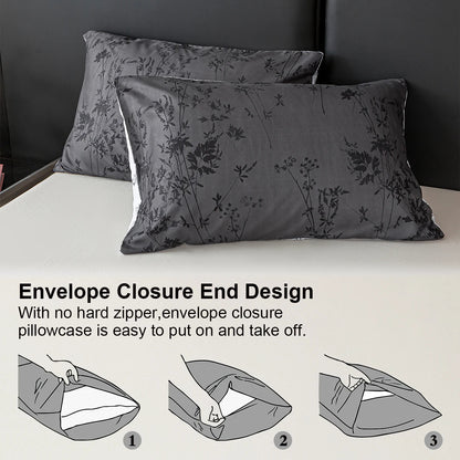 DreamWeave™ Pattern Print 3-Piece Duvet Cover Set – Ultra-Soft, Skin-Friendly, 1 Duvet Cover + 2 Pillowcases