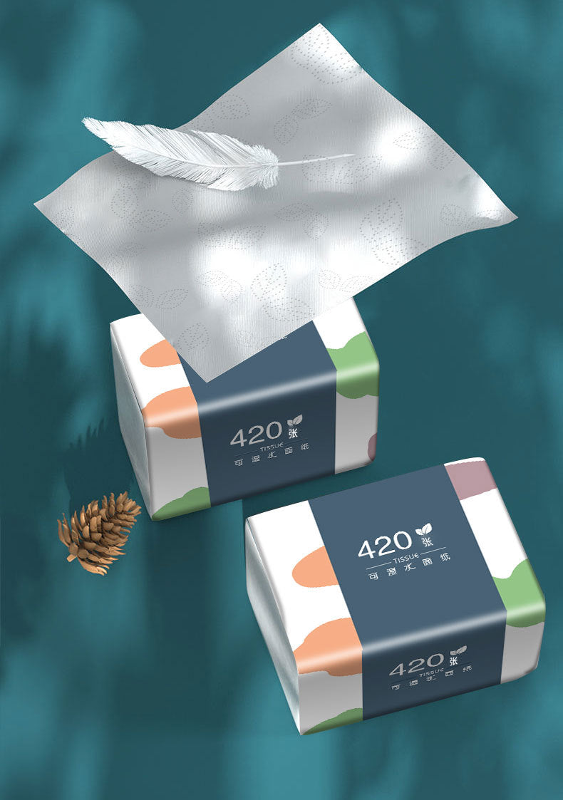 10 Pack Bulk Eco-Friendly 5-Ply Facial Tissue – Soft, Comfortable, Premium Virgin Wooden Pulp, No Fluorescent Additives – Portable Travel Tissue Paper