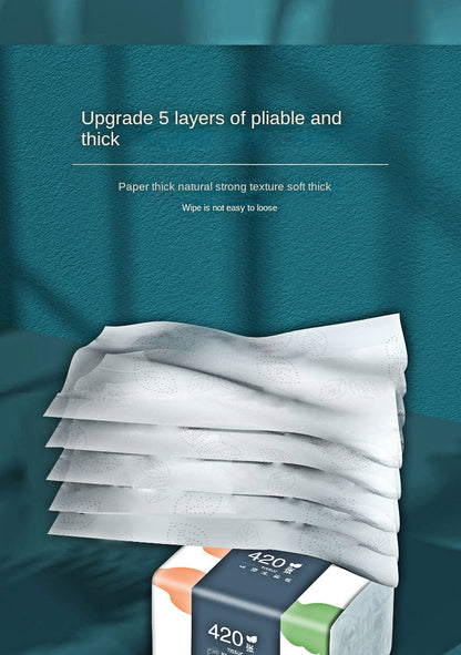 10 Pack Bulk Eco-Friendly 5-Ply Facial Tissue – Soft, Comfortable, Premium Virgin Wooden Pulp, No Fluorescent Additives – Portable Travel Tissue Paper