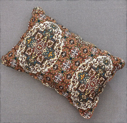 DaDa Bedding Rustic Earthy Cross Motif Folk Ogee Moroccan Scalloped