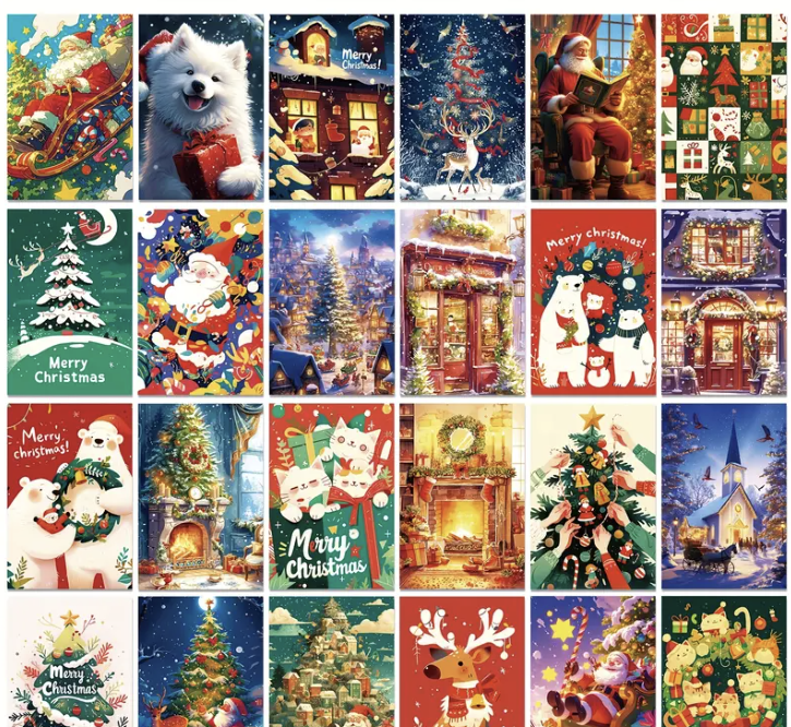 50 Pack Christmas Cards – Assorted Holiday Greeting Cards Bulk Set for Family, Friends &amp; Business