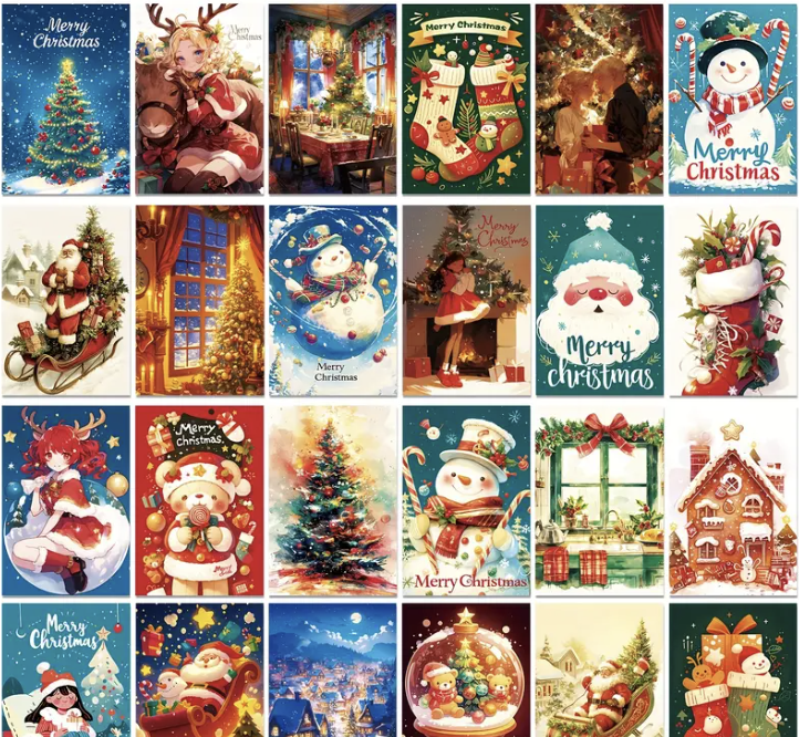 50 Pack Christmas Cards – Assorted Holiday Greeting Cards Bulk Set for Family, Friends &amp; Business