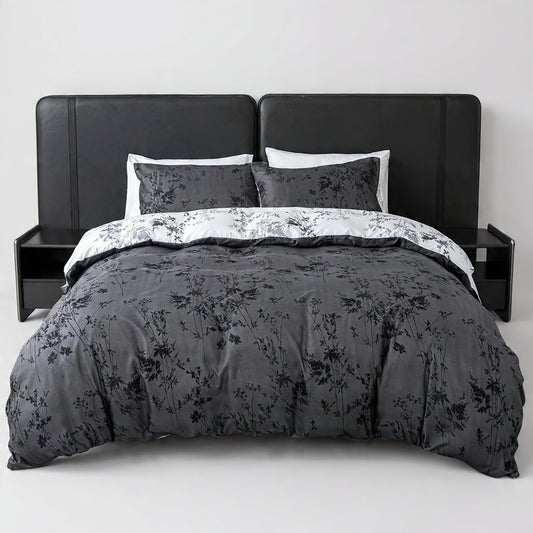 DreamWeave™ Pattern Print 3-Piece Duvet Cover Set – Ultra-Soft, Skin-Friendly, 1 Duvet Cover + 2 Pillowcases