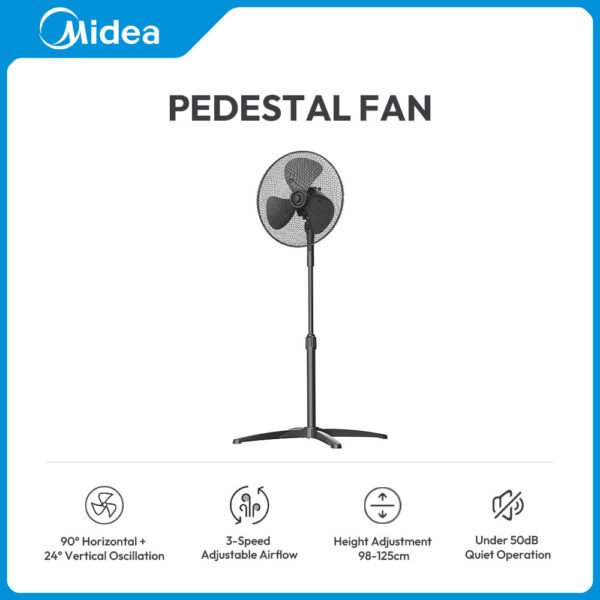 💨 Selloria BreezeMaster™ 40W Table & Pedestal Fan 3-Speed | 90° Oscillation | Adjustable Height | Quiet & Powerful Cooling